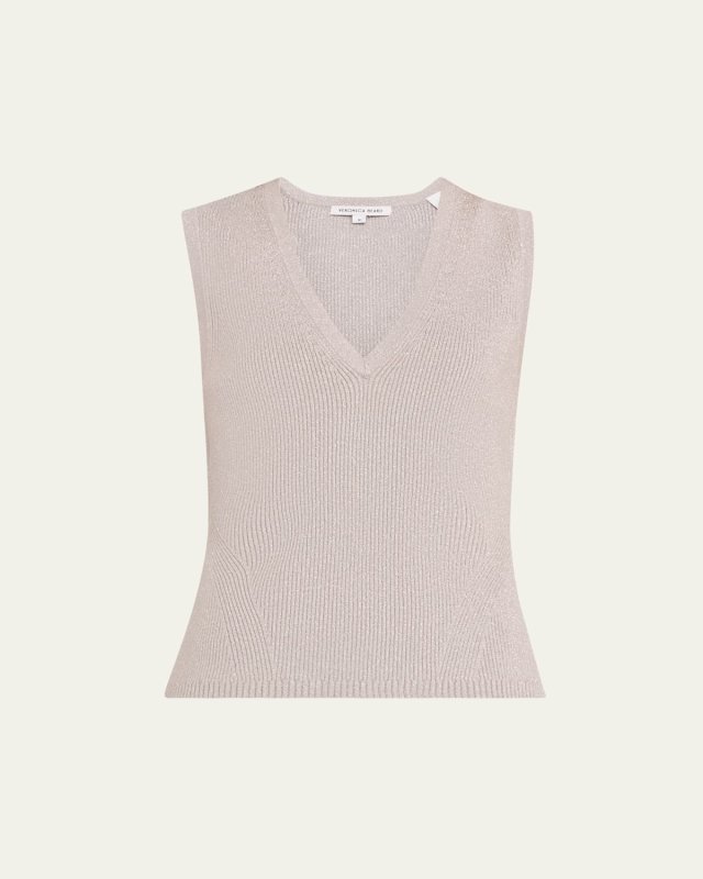 Sid Metallic Knit Sleeveless Sweat