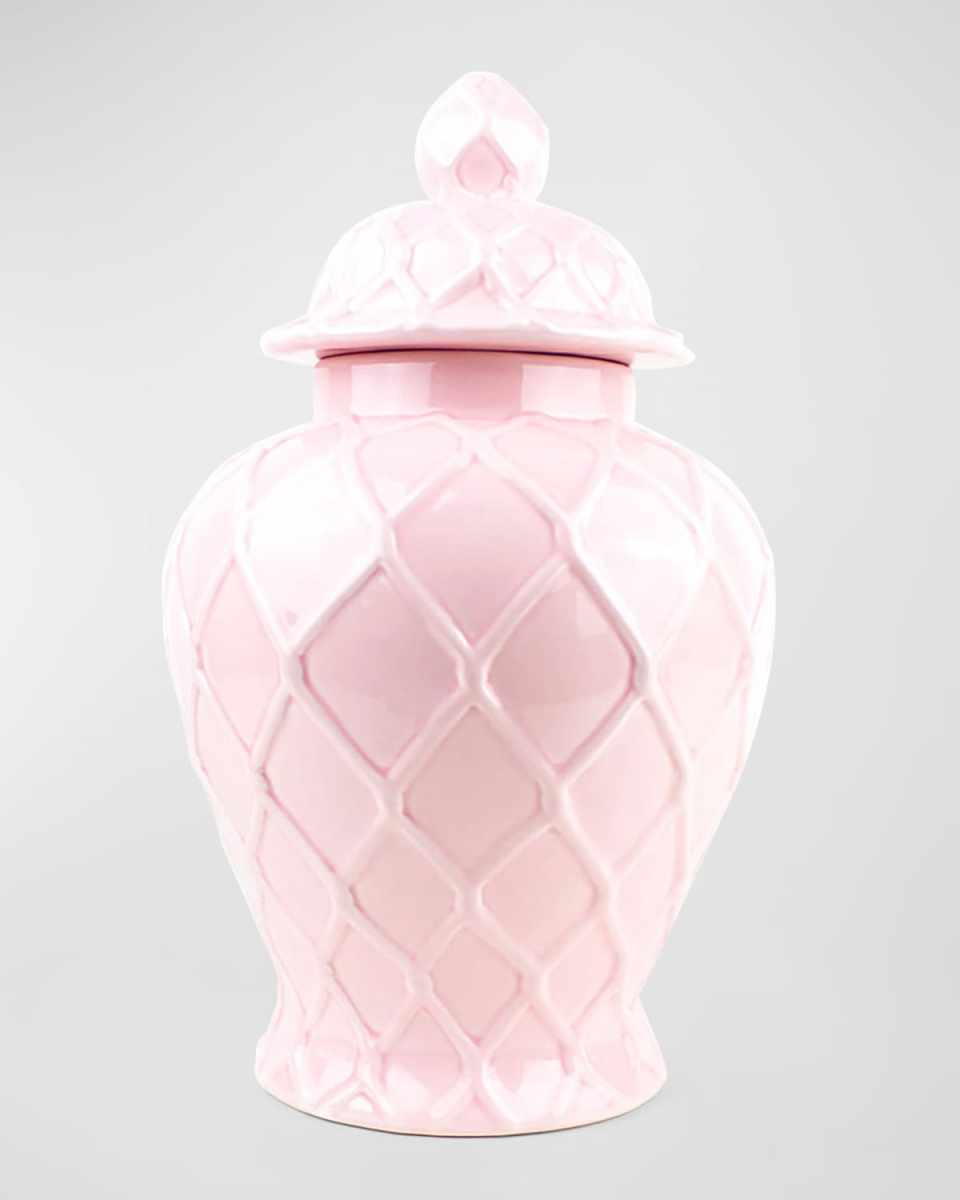 Pink Extra-Large Textured Ginger Jar