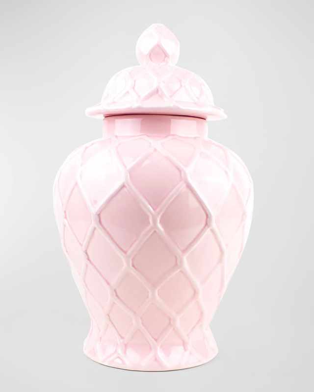 Pink Extra-Large Textured Ginger Jar