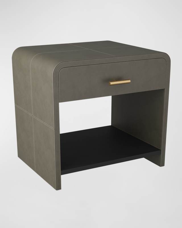 Buchanan Leather Side Table