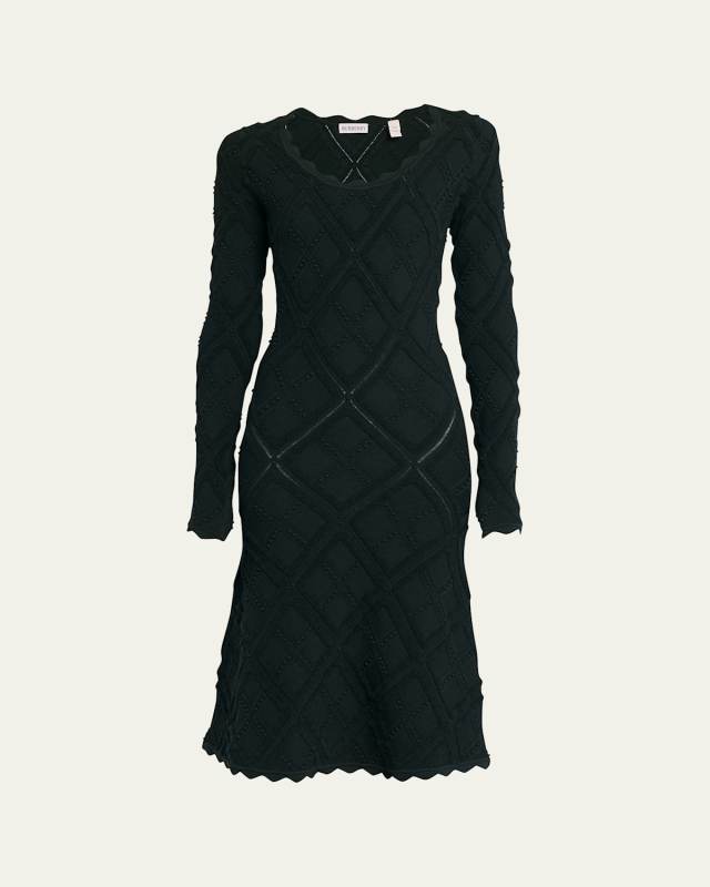 Wool Knit Midi Dress