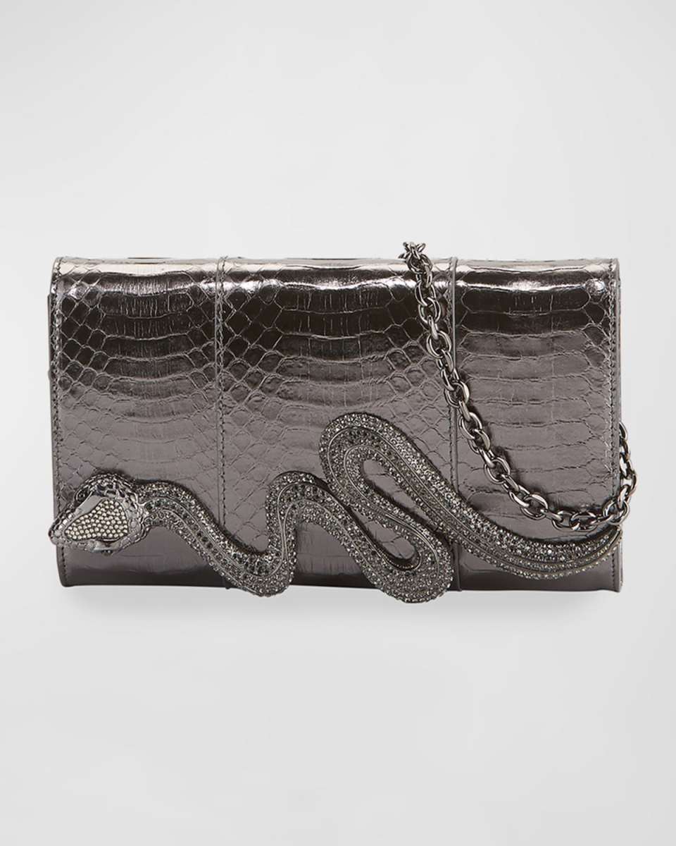 Serpent Snakeskin Clutch Bag