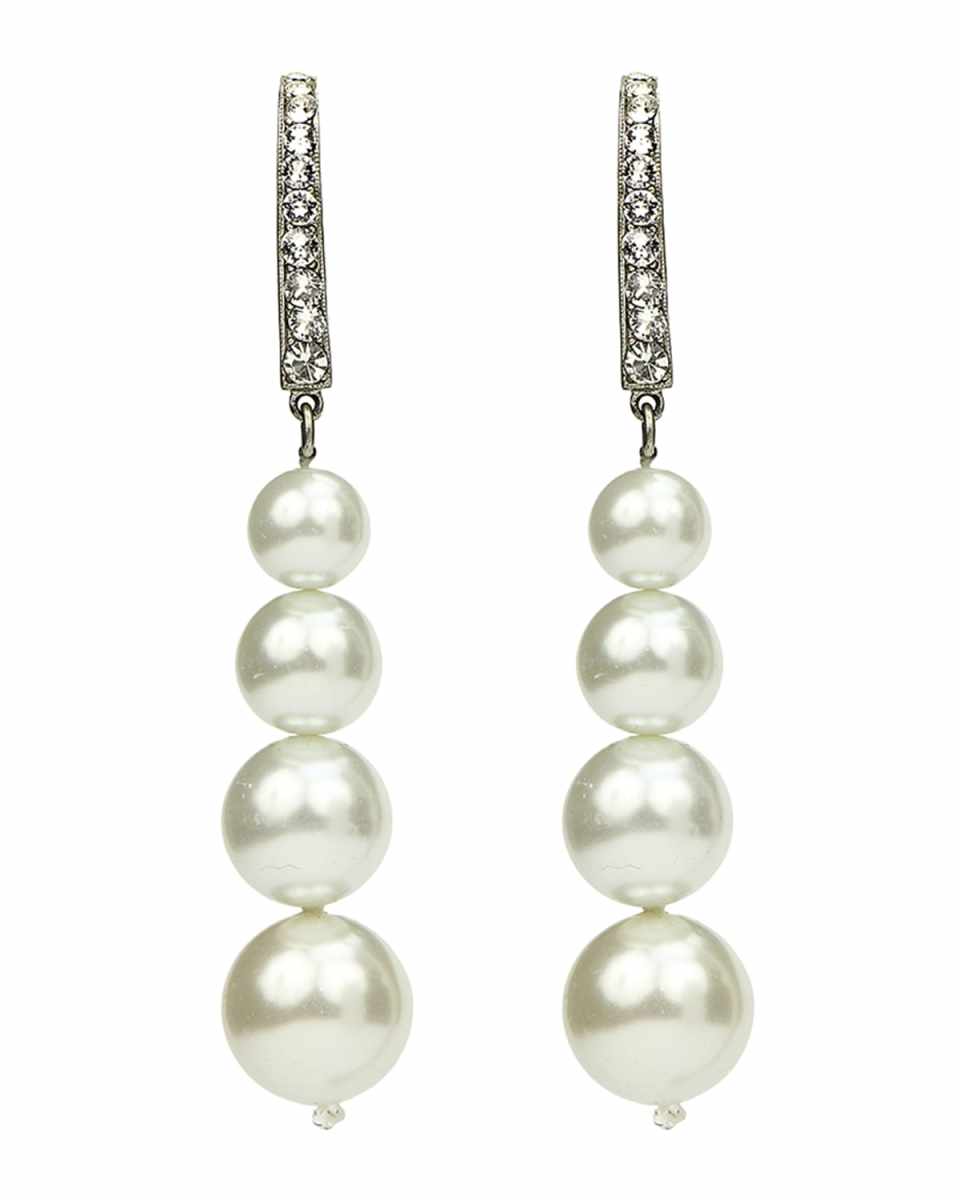 Pearly Multi-Drop Earrings