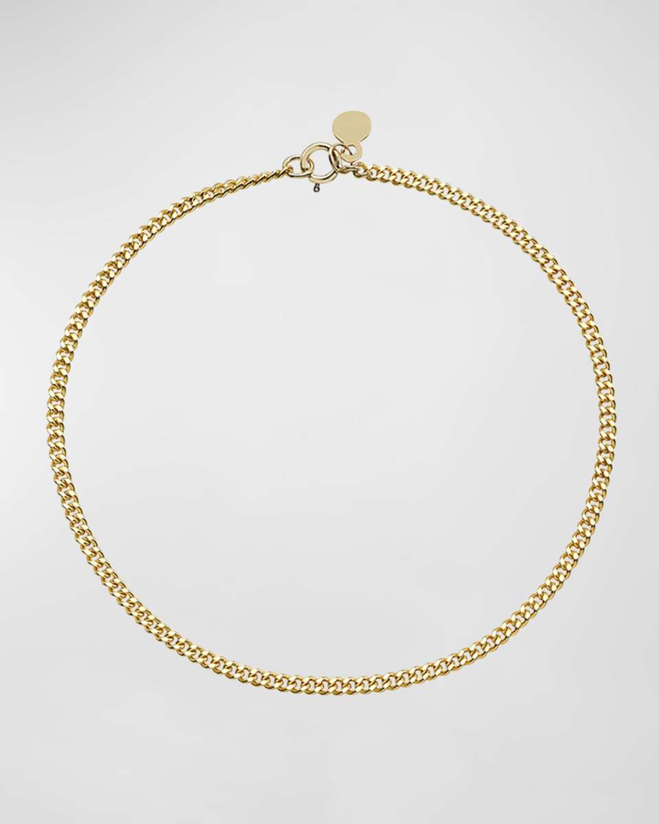 14K Gold Small Curb Link Chain Bracelet