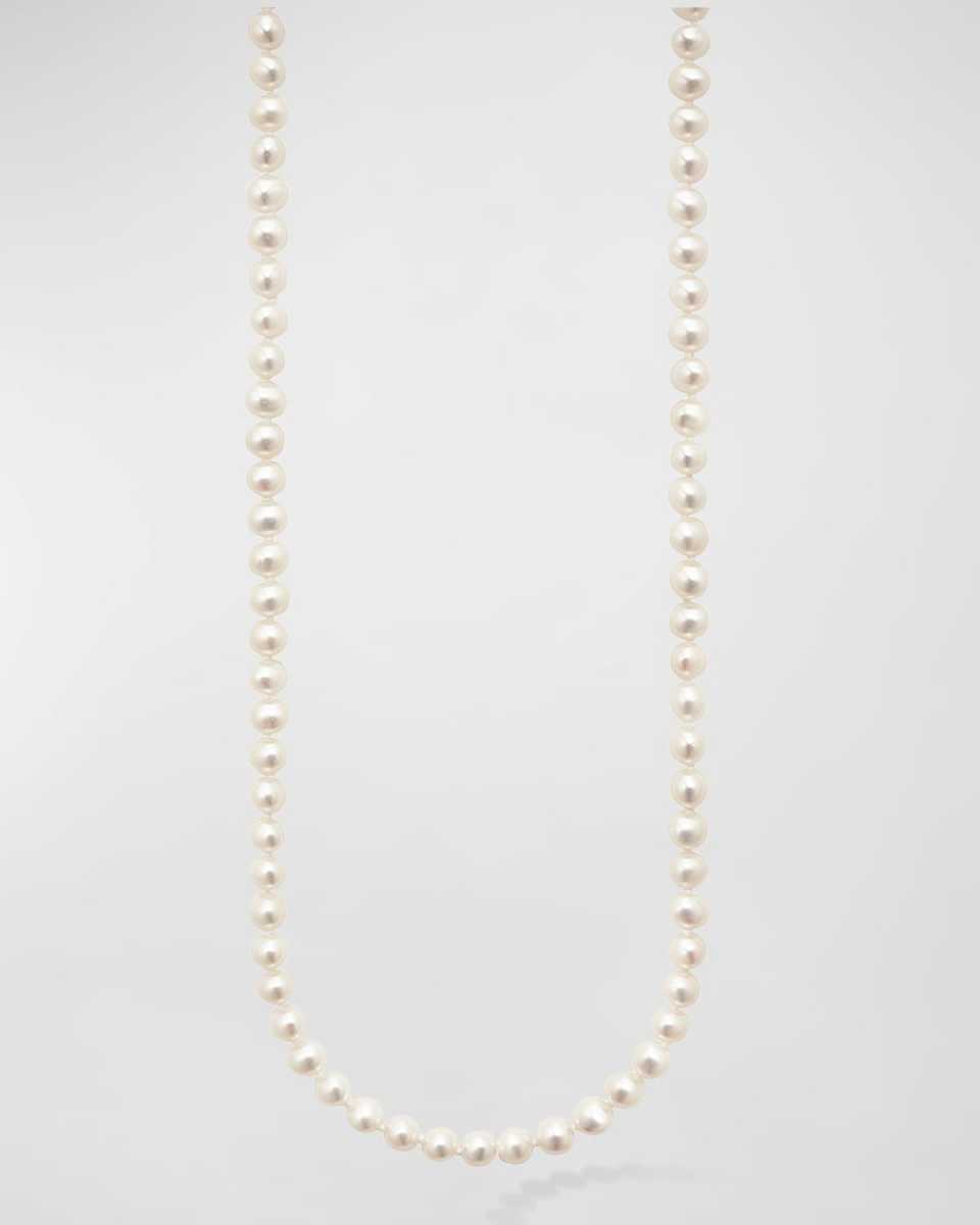 Luna Pearl 6mm Strand Necklace with Small Lobster Clasp