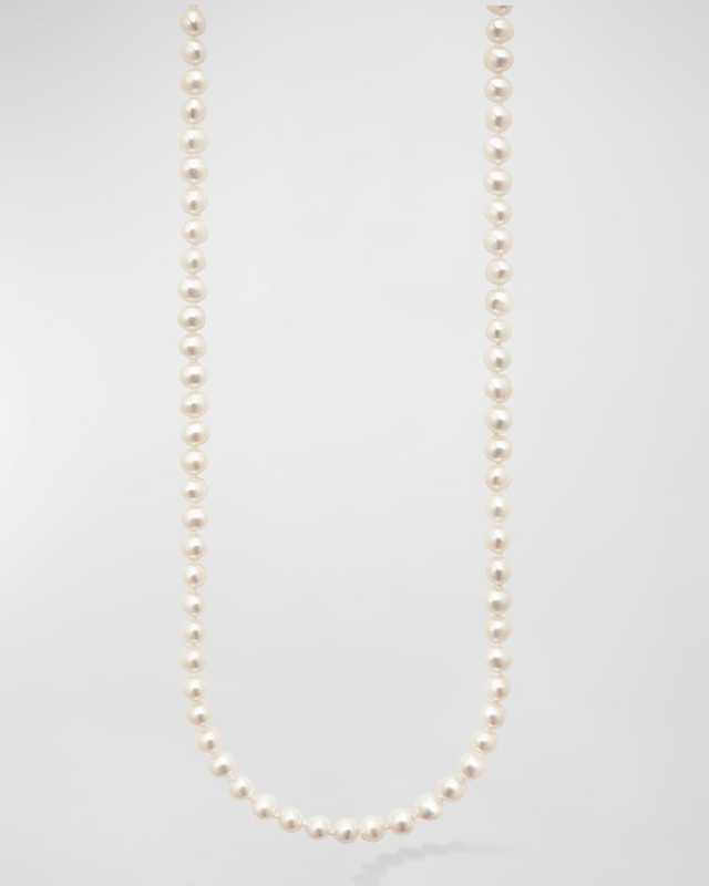 Luna Pearl 6mm Strand Necklace with Small Lobster Clasp