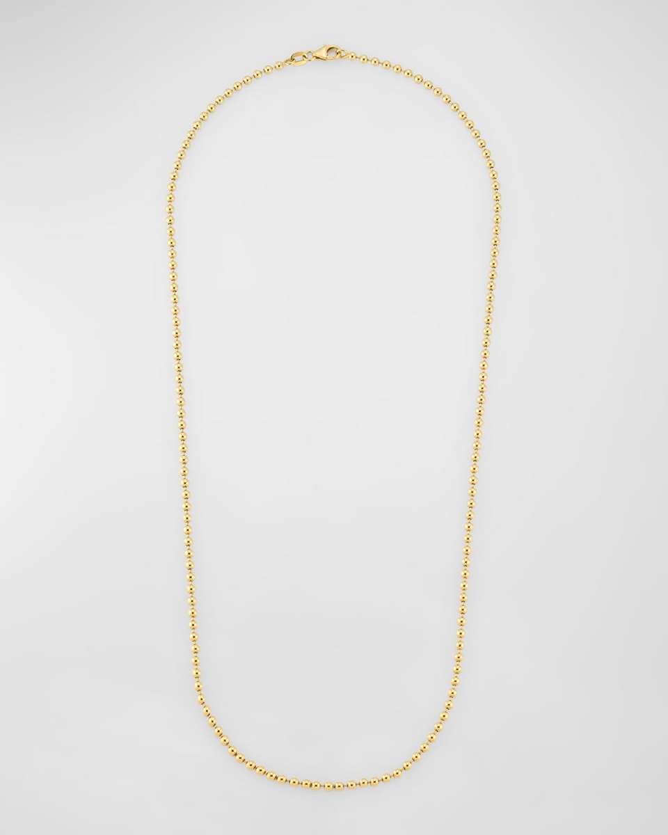 18K Yellow Gold 2.5mm Ball Chain, 20"L