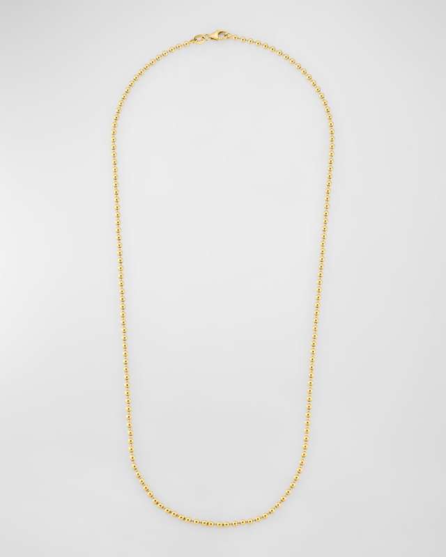 18K Yellow Gold 2.5mm Ball Chain, 20"L