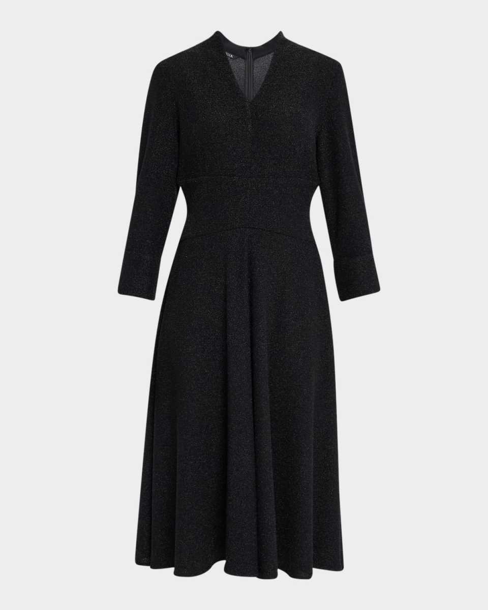 A-Line Sparkle Stretch Midi Dress