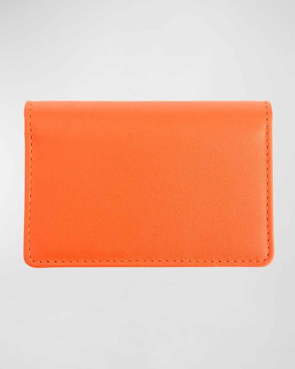 Monogrammed Leather Card Holder Wallet