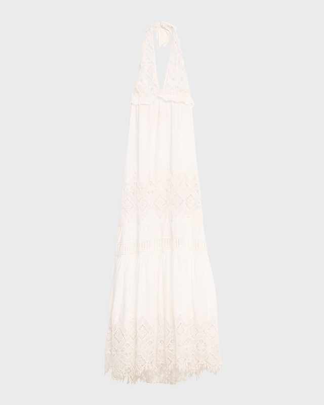 Aviana Open Crochet Lace Maxi Dress