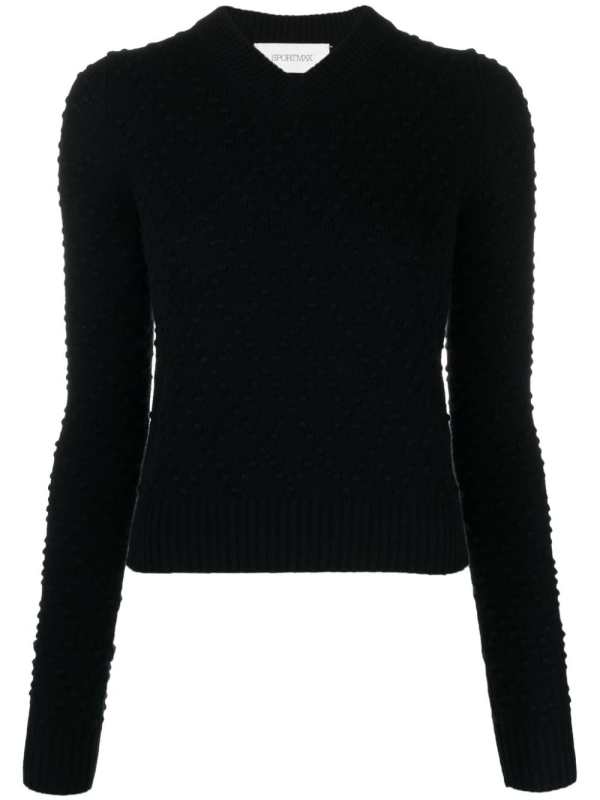 Salve embossed-embroidered jumper