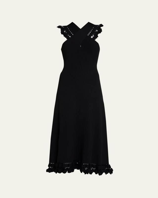 Fiora Sleeveless Embellished Knit Midi Dress
