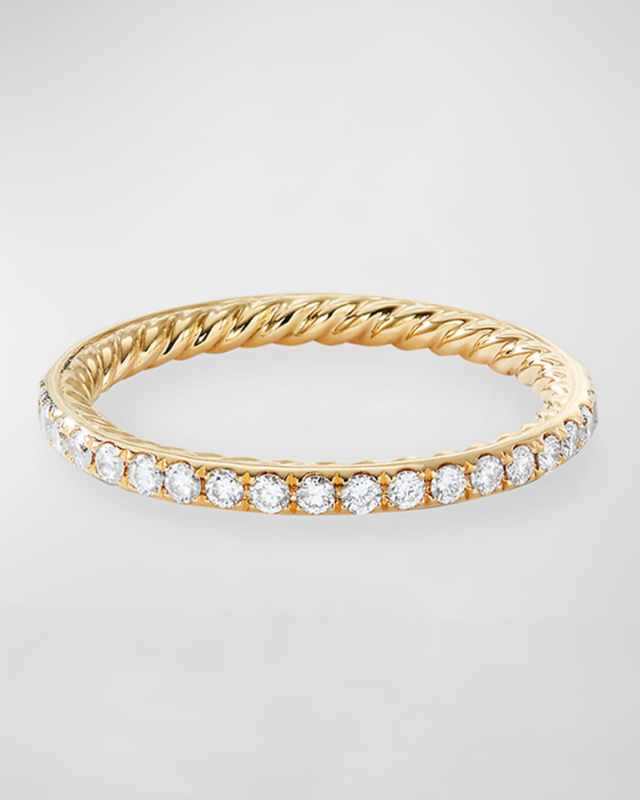 1.85mm DY Eden 18k Diamond Pave Wedding Band