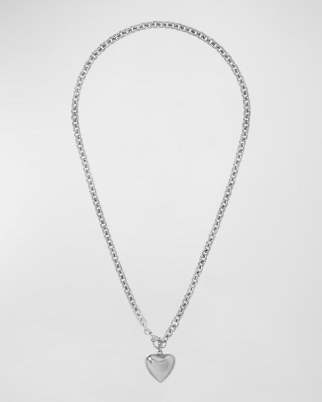 Puffy Hearts Mini Pendant Necklace