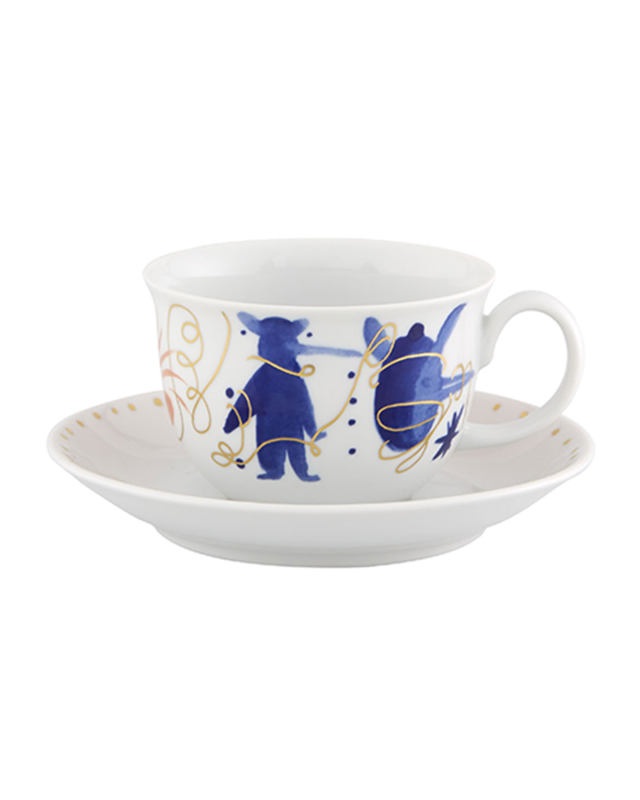 FOLKIFUNKI TEA CUP & SAUCER