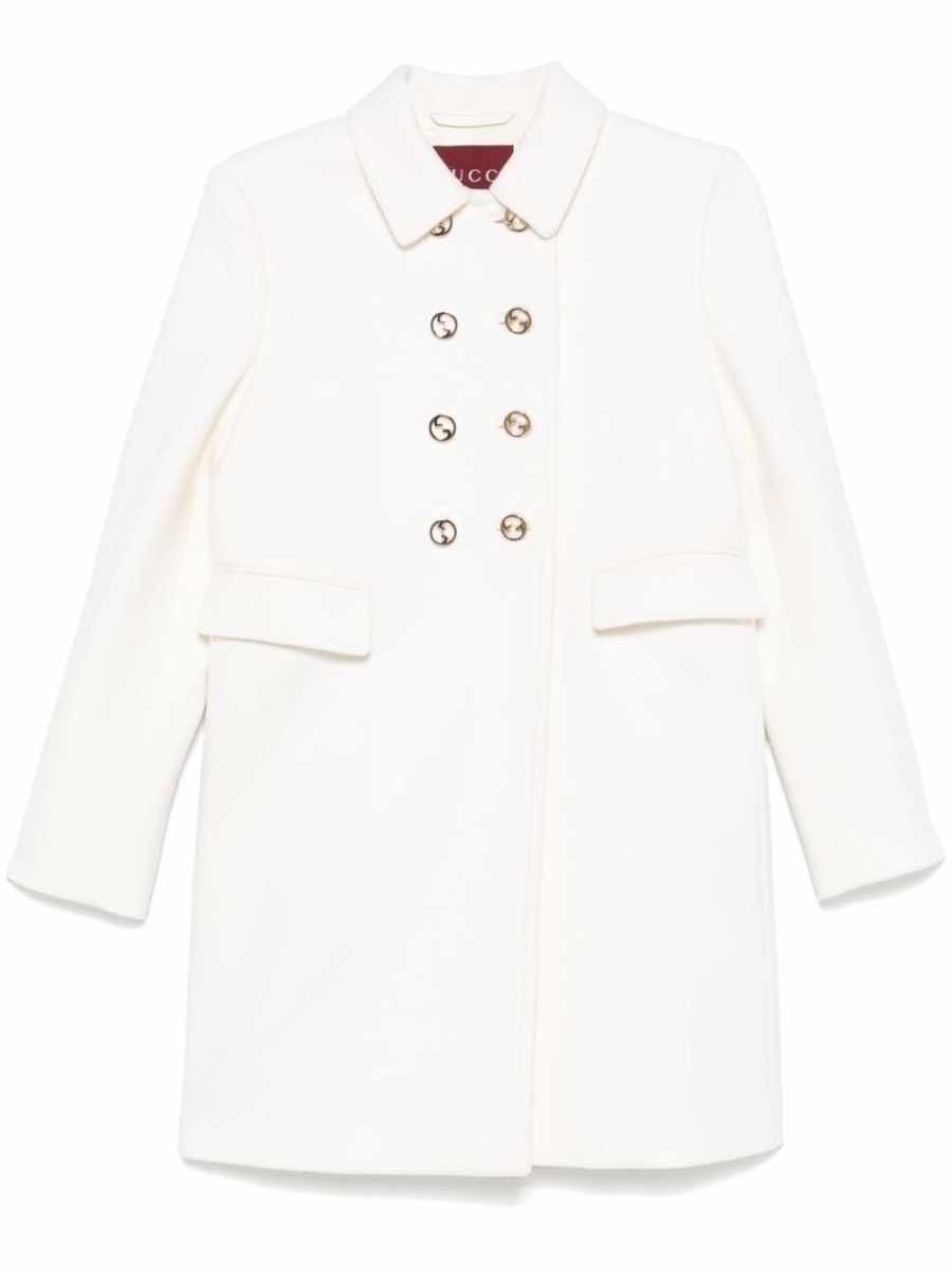 Interlocking G-buttons coat