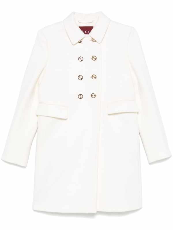Interlocking G-buttons coat