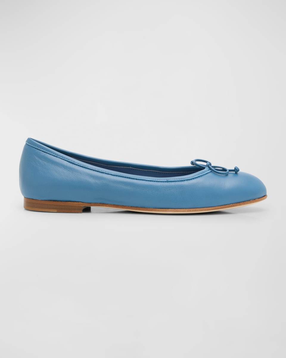 Veralli Leather Bow Ballerina Flats
