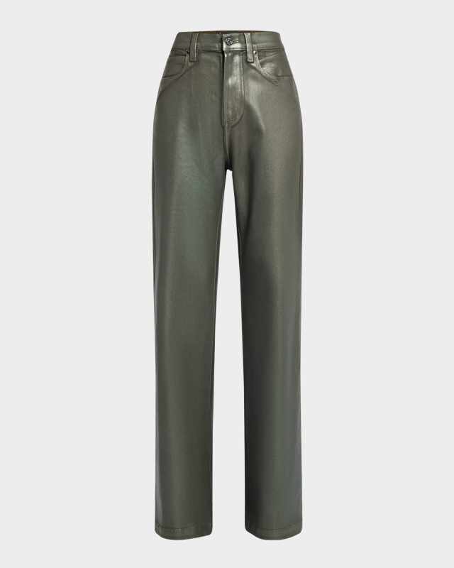 Leenah Wide-Leg Coated Jeans