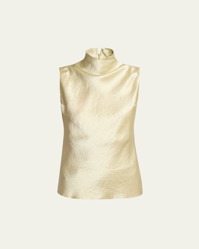 Colson Satin Turtleneck Top