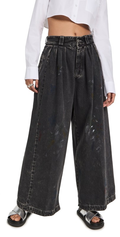 Maison Margiela Pleated Pantalones Black