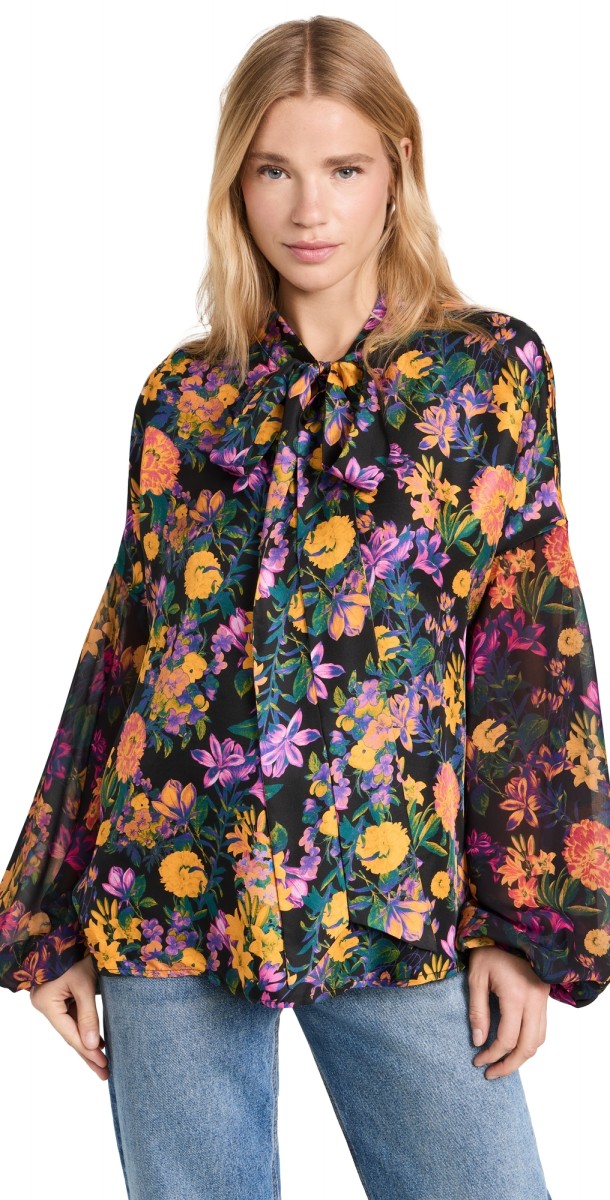 Kika Vargas Carly Blouse ORANGE LILIES