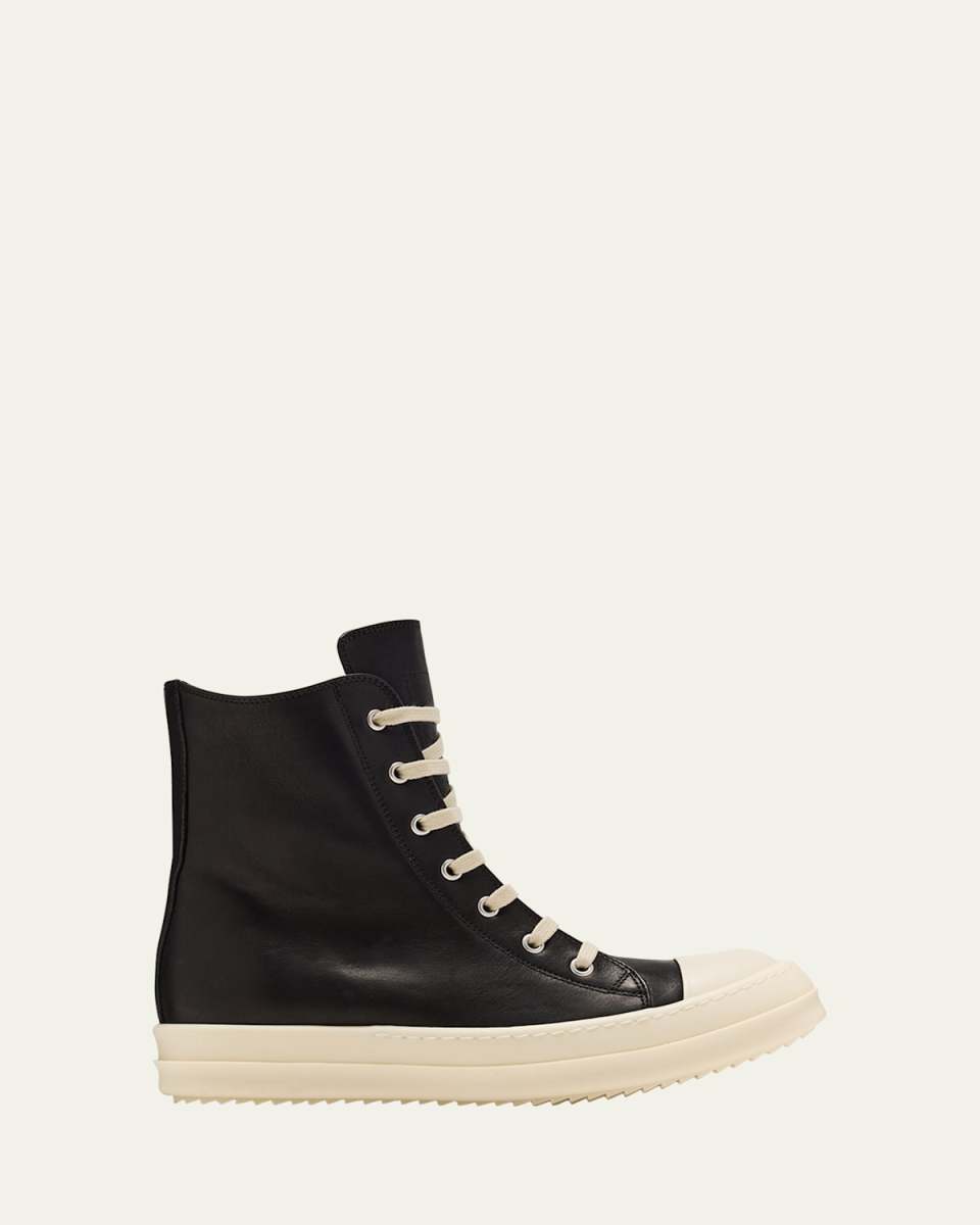 Scarpe Leather High-Top Sneakers