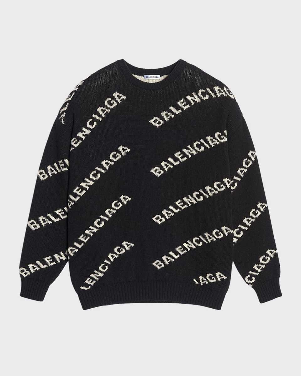 Jacquard Logo Crewneck
