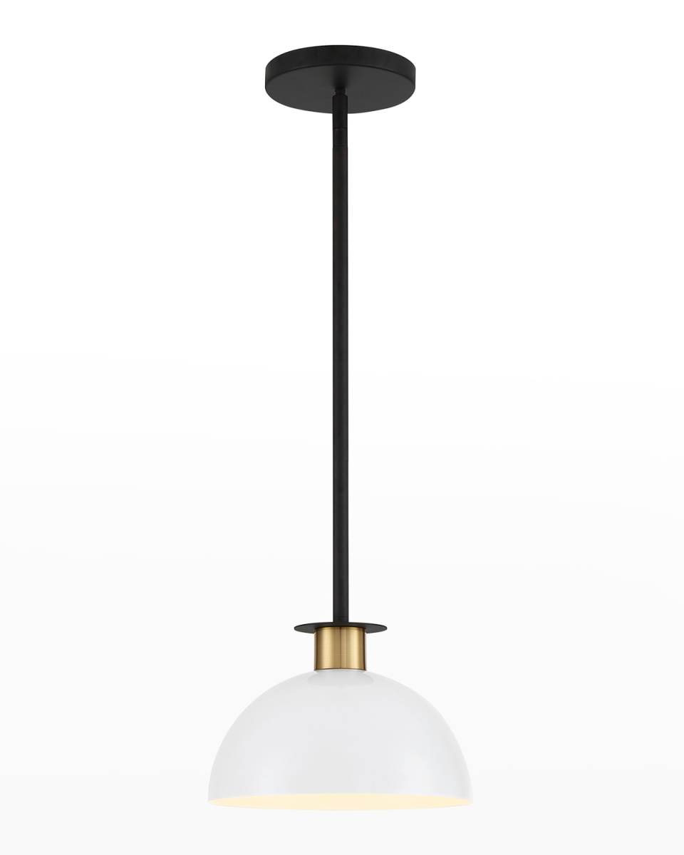 Gigi 1-Light Black and Aged Brass Mini Pendant