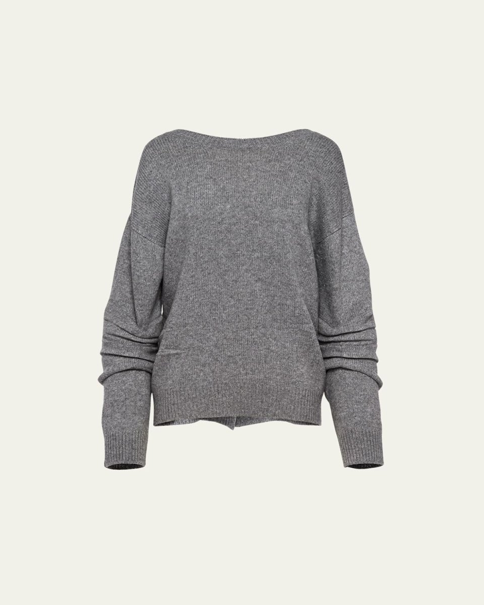 Open Back Cashmere Blend Sweater