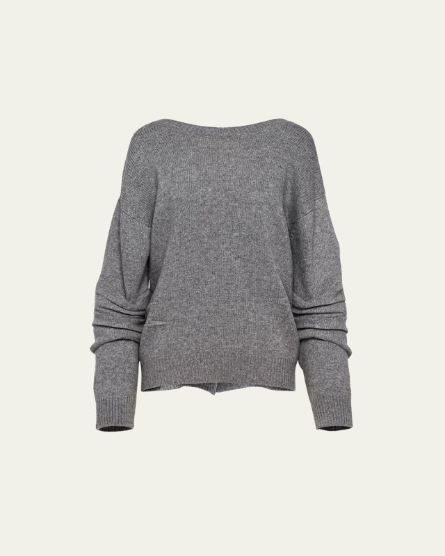 Open Back Cashmere Blend Sweater
