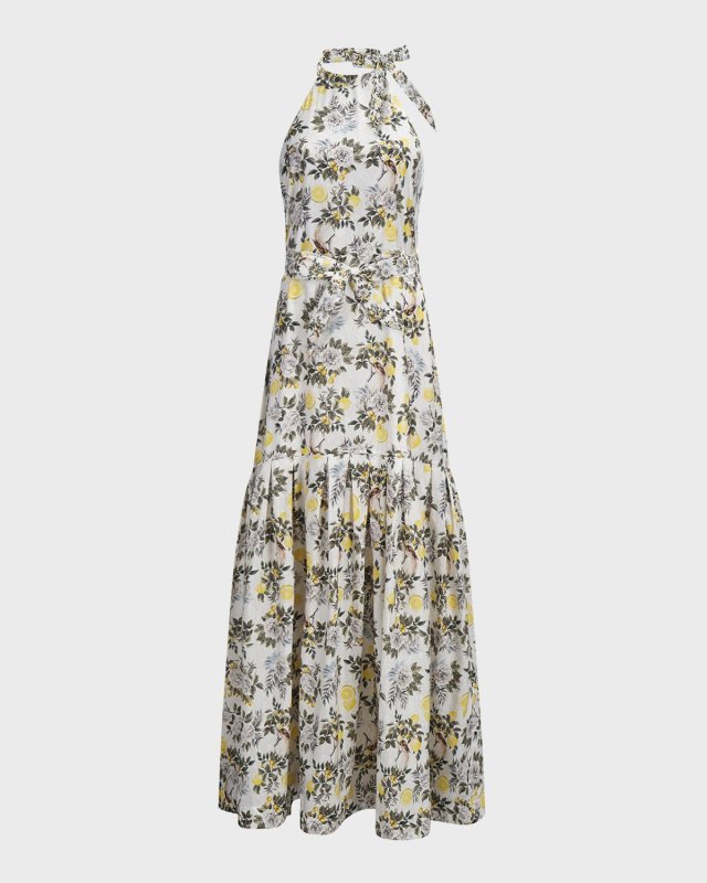 Clementine Zoe Halter Maxi Dress