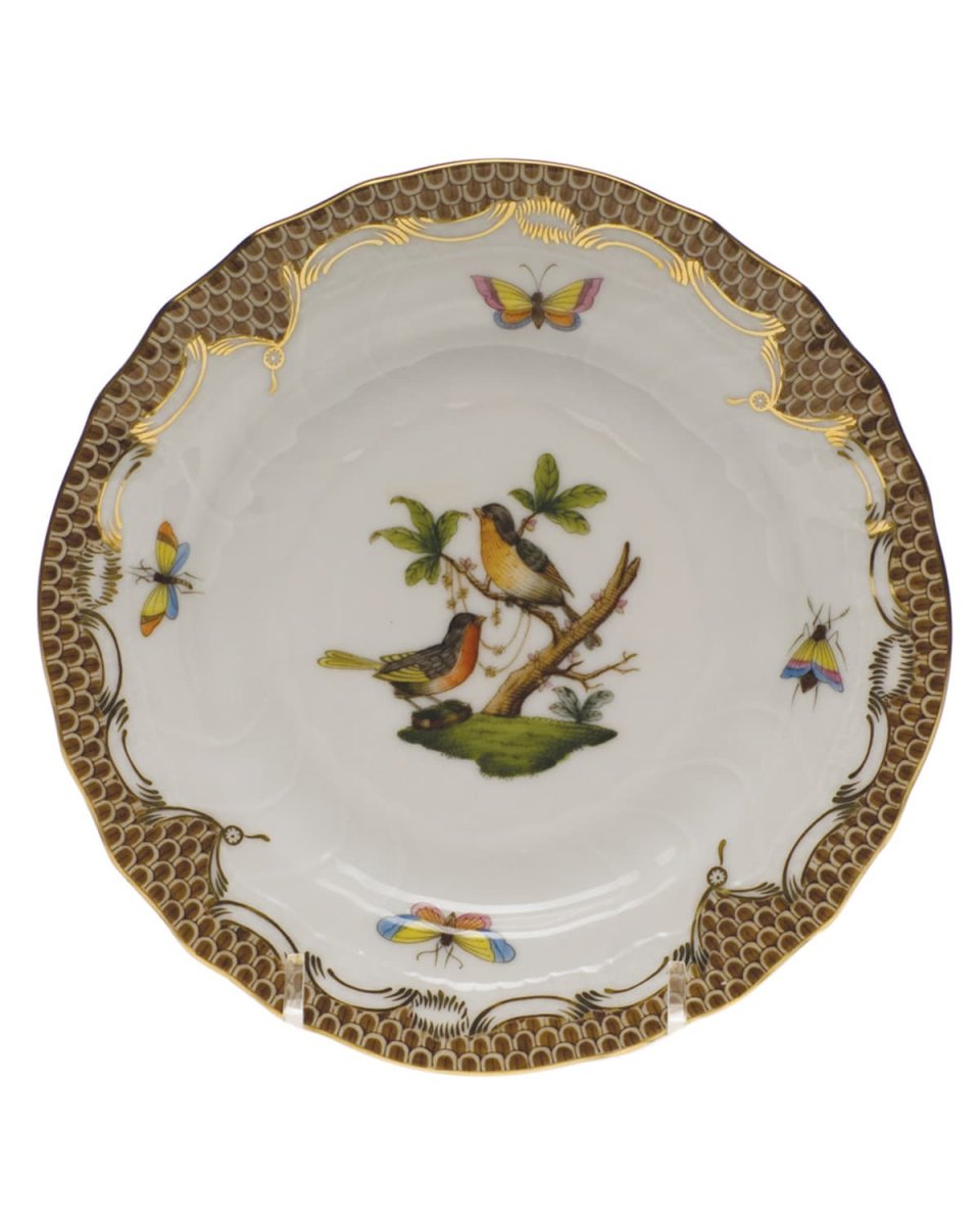 Rothschild Bird Brown Motif 08 Bread & Butter Plate