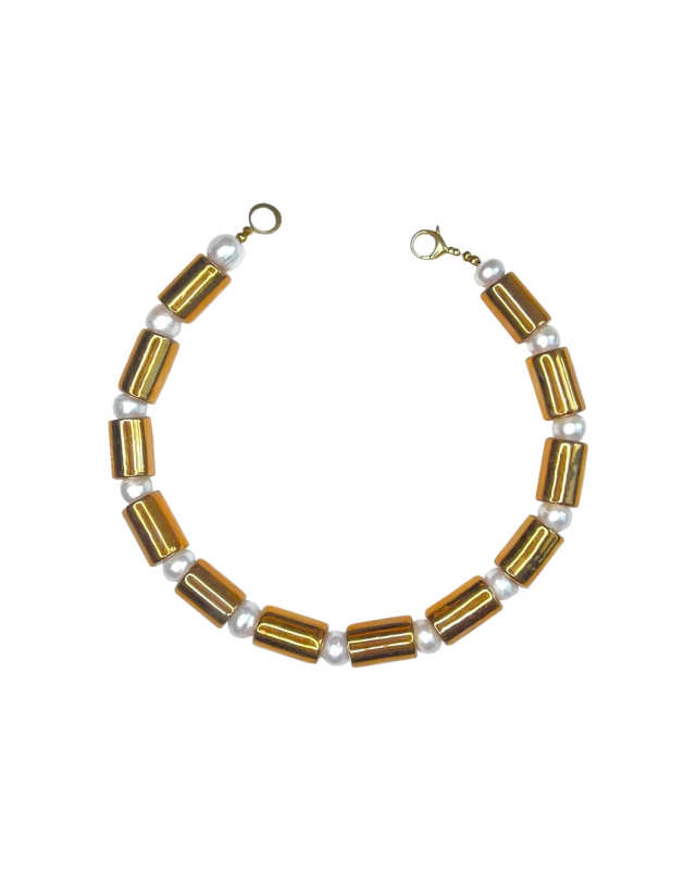 Karat and Pearl Sundry Necklac
