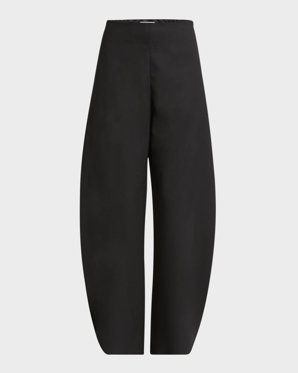 Rounded Wide-Leg Trousers