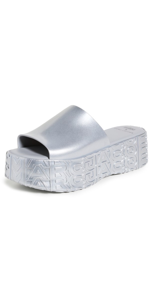 Melissa Marc Jacobs x Melissa Becky Slides Silver