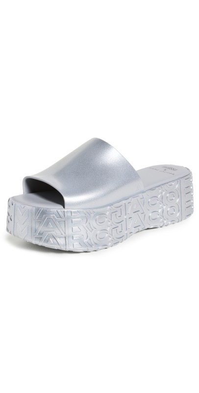 Melissa Marc Jacobs x Melissa Becky Slides Silver