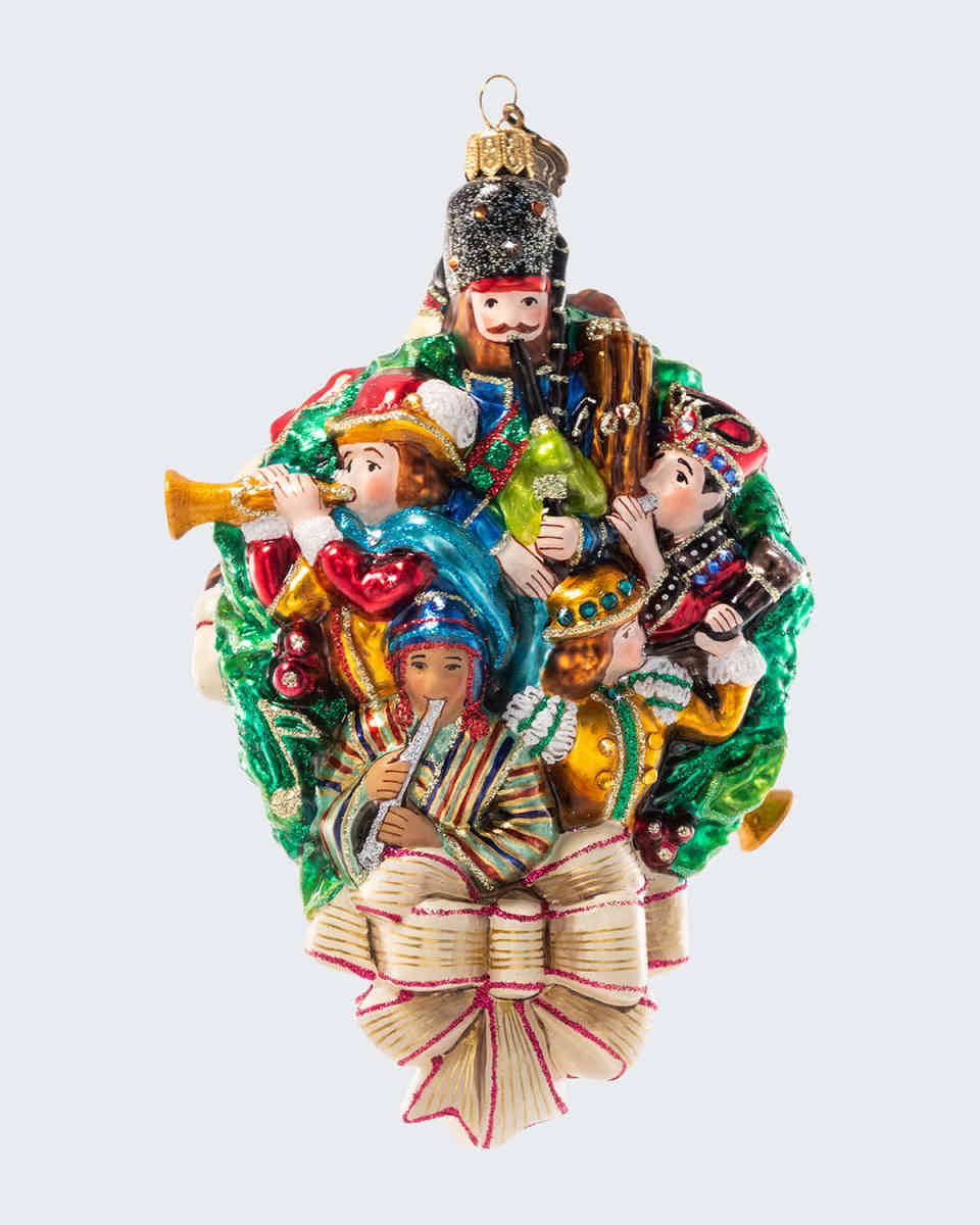 11 Pipers Piping Glass Ornament