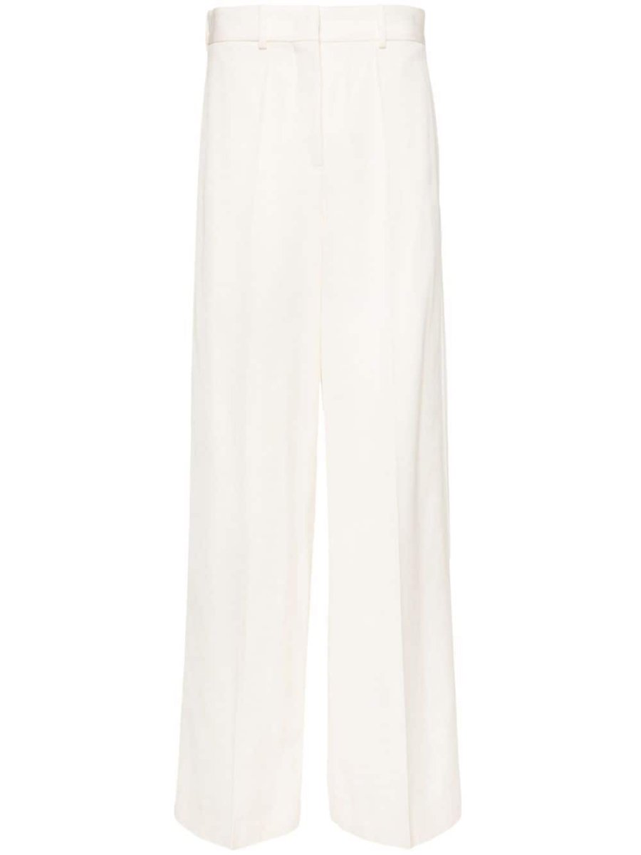wide-leg tailored trousers