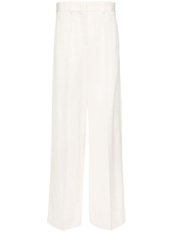 wide-leg tailored trousers
