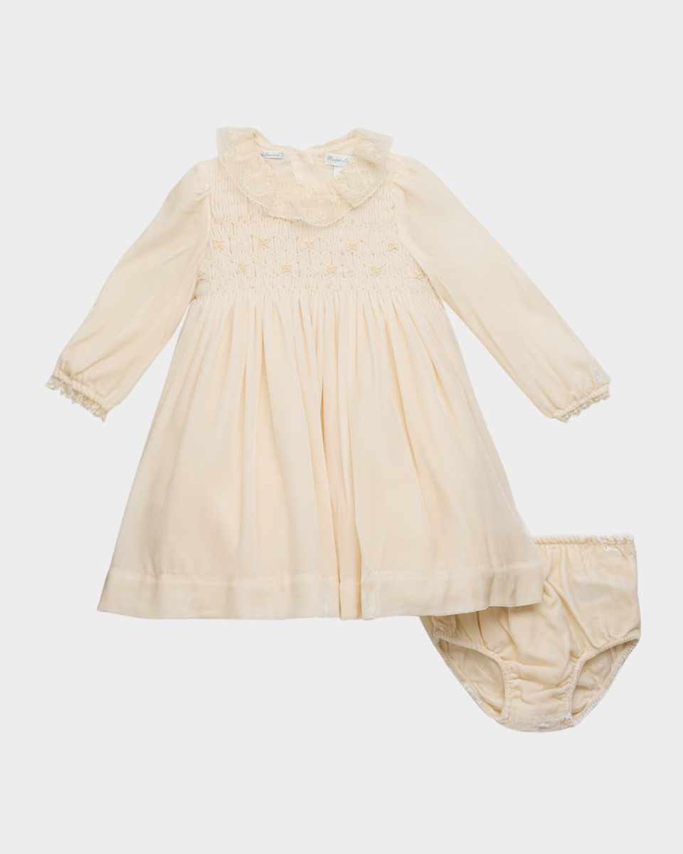 Girl's Smocked Embroidered Occasion Dress, Size 9M-