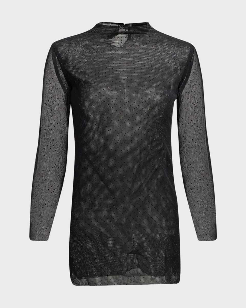 Double Disco Long-Sleeve Mesh Top
