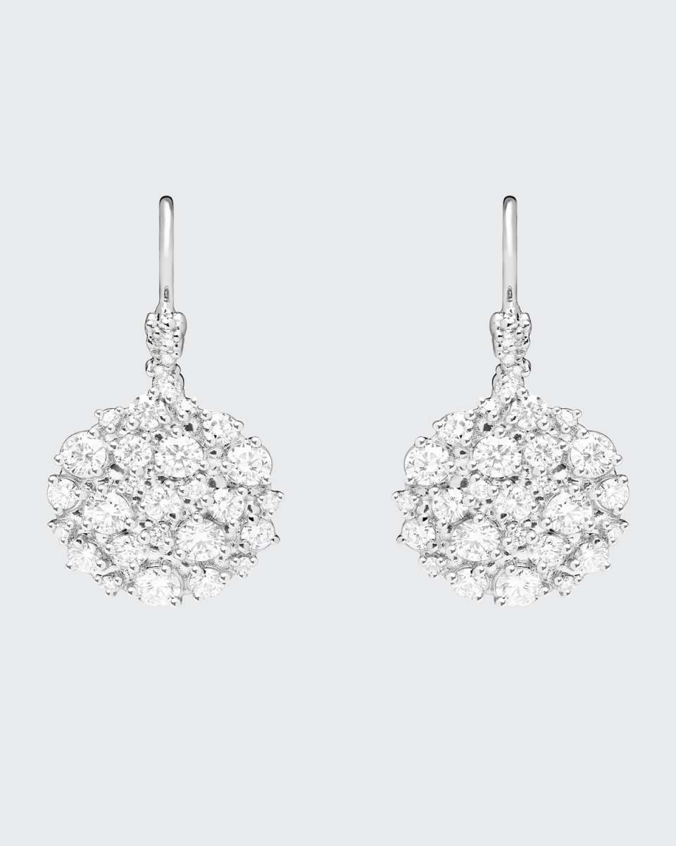 18k White Gold Diamond Confetti Wire Earrings