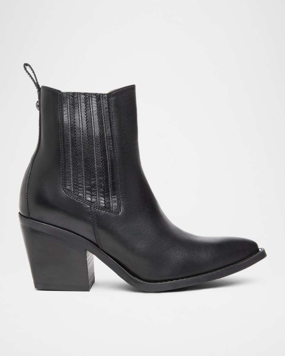 Texan Leather Western Chelsea Booties