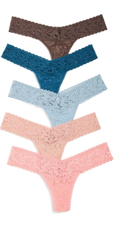 Hanky Panky 5 Pack Low Rise Thongs Basic Mult