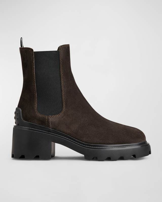 Suede Chelsea Ankle Booties