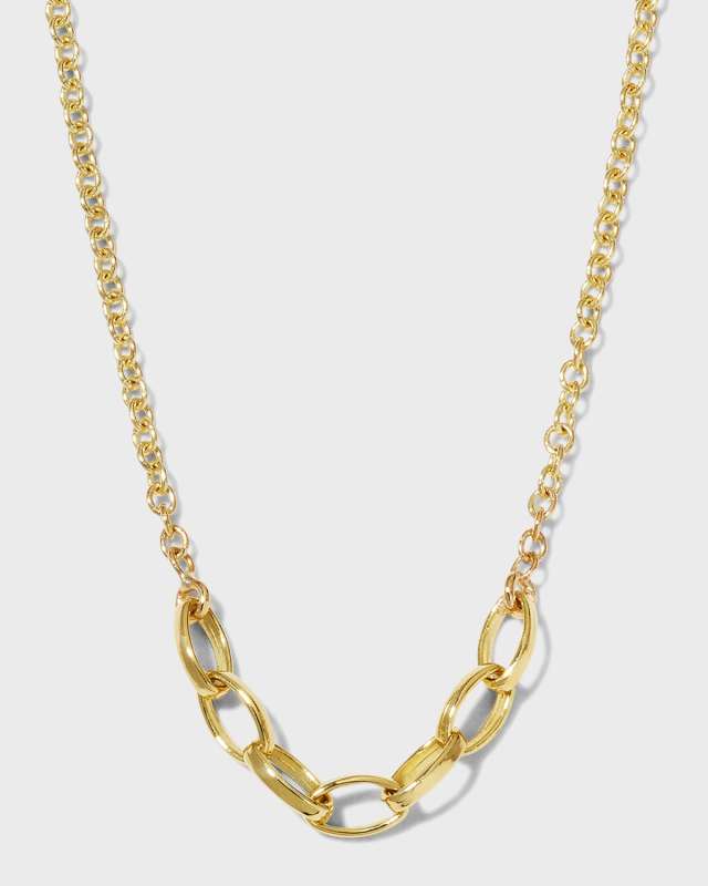 Yellow Gold 7 Small Edith Link Necklace
