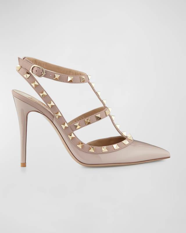 Rockstud 100mm Slingback High-Heel Pumps
