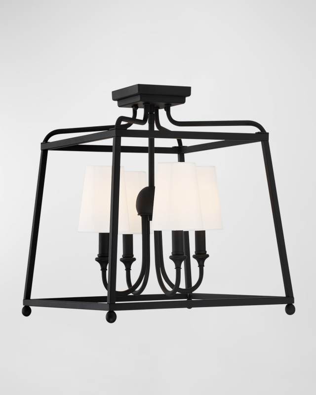Sylvan 4-Light Polished Nickel Ceiling Mount